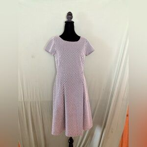 Talbots Black and White Sheath Dress Business Classic Preppy